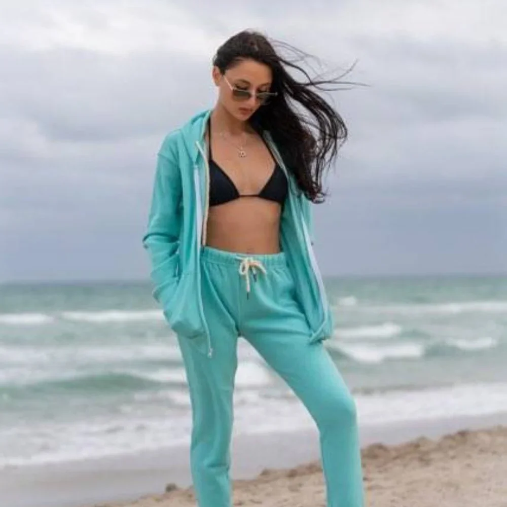 Aqua Tracksuit Set Hoodie And Joggers - Picture 3 of 8